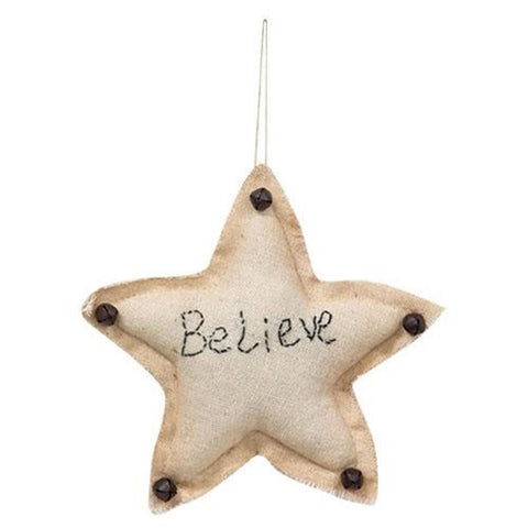 gc37899 Believe Cloth star ornament