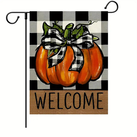Fall Welcome Pumpkin Garden Flag
