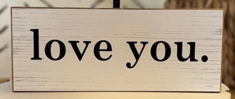 LET391A Love You wood block