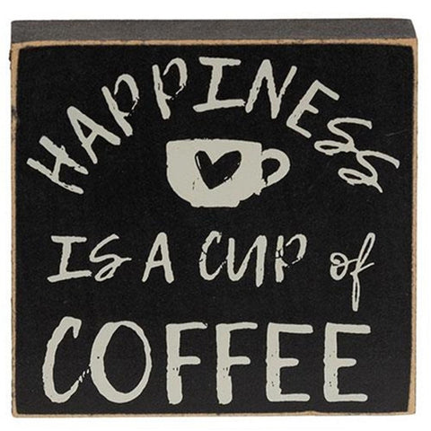36913 Happiness is a cup of coffee wood block