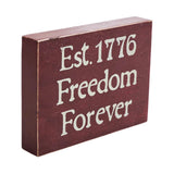 85072 Est 1776 Freedom Forever wood block