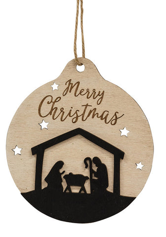 36444 Merry Christmas Silhouette Bulb Ornament