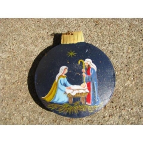 OR-515 Nativity Metal Ornament