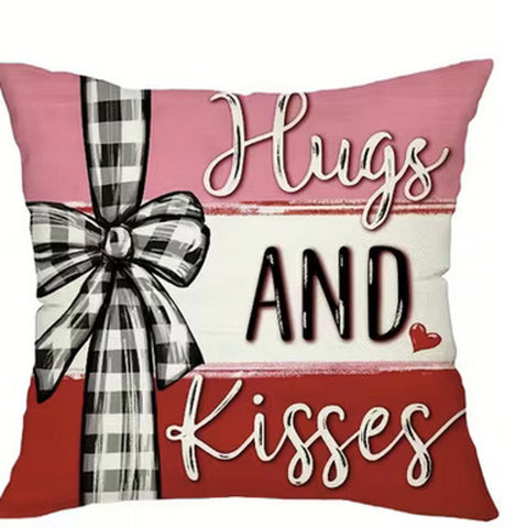 DR609992  Hugs and Kisses Valentines Throw Pillow Only