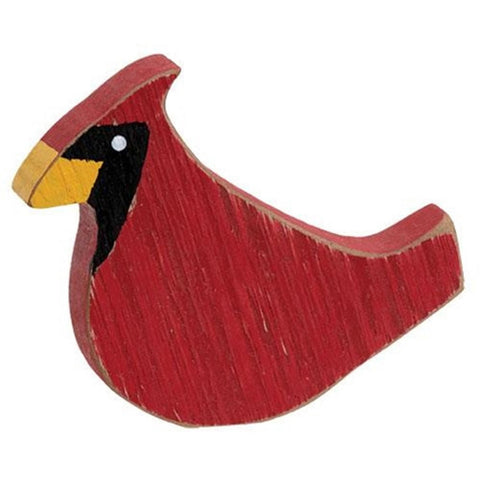 37352 Distressed Wood Cardinal Sitter