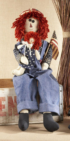 Primitive Doll 40687 America Primitive Raggedy Andy Doll with Annie Rag Doll
