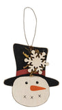 g35698 Top hat snowman with snowflake