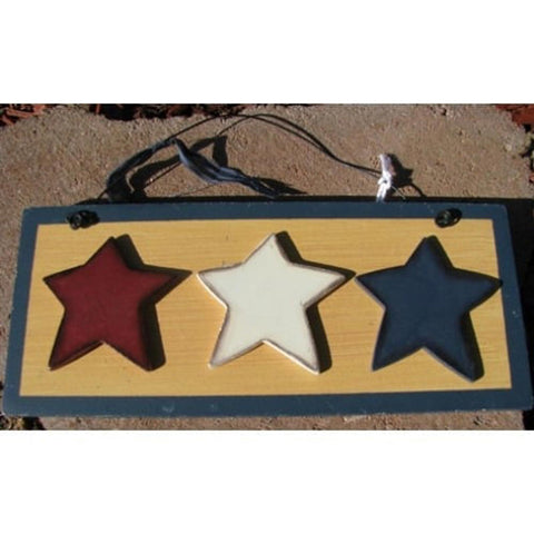 1286 - Red White Blue Stars wood sign