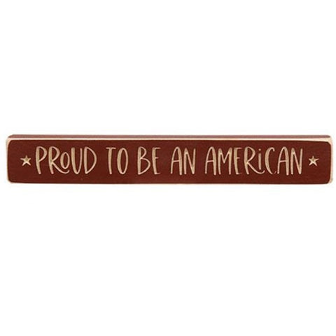 G8400 Proud to Be an America engraved wood block
