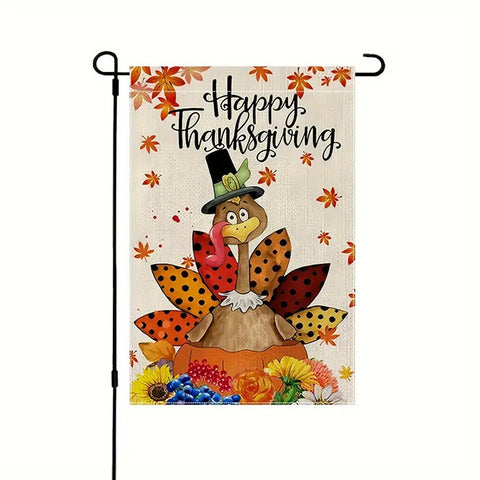 GB96370 Thanksgiving Day Bunting Turkey Fall Garden Bunting For Thanksgiving