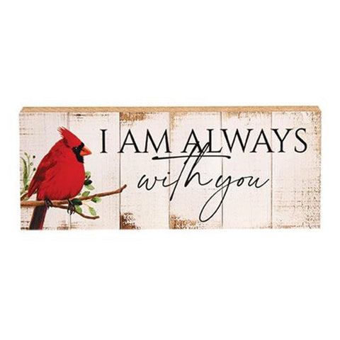 22894  I Am Always With You Cardinal  wood Block