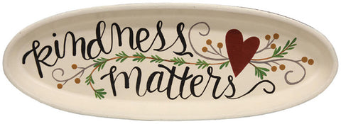 36734 Kindess Matters oval wood plate