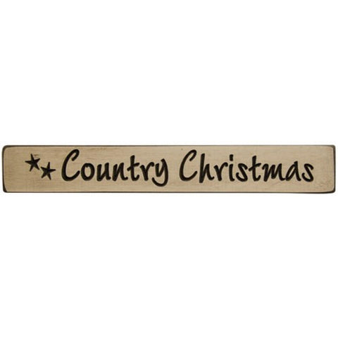 G1228 - Country Christmas engraved wood block