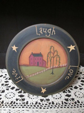 97175 - Live Love Laugh Saltbox and WIllow Plate