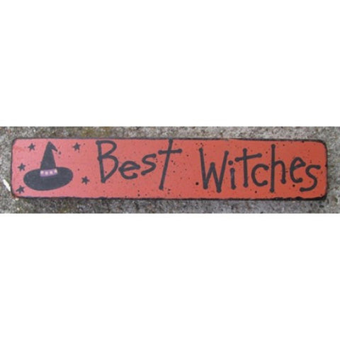 39018bw - Best Witches mini Wood Block