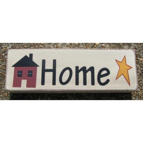 8W1565H- Home Saltbox House wood Block