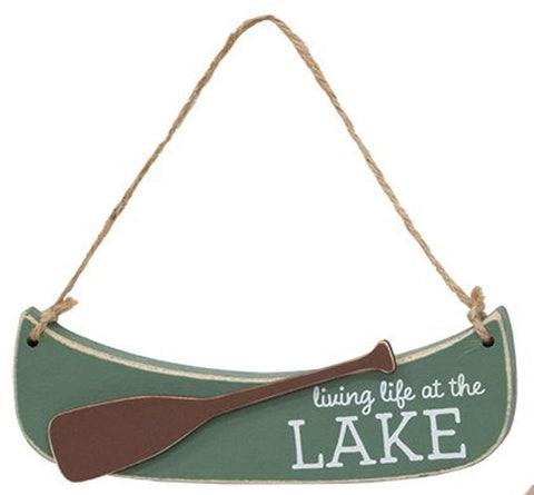 37814 Lake wood canoe ornament