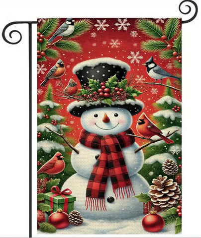 UD262767 Charming Snowman Christmas Garden Flag - Double-Sided