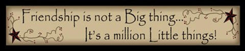 224FBT - Friendship  is not a big thing...It's a million little things!