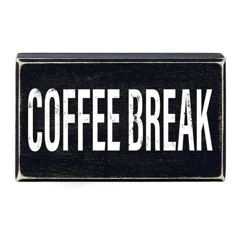 N1823 Coffee Break wood box sign