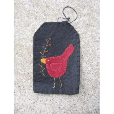 GT6718C- Cardinal Felt Gift Tag