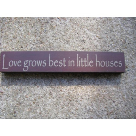 32326LM Love grows best in little houses mini wood block