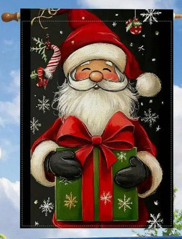 CH311670 Santa Claus Holiday Garden Flag - Double-Sided