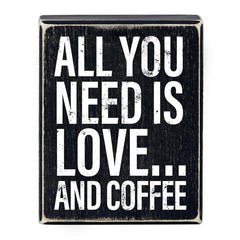 coffee block and signs