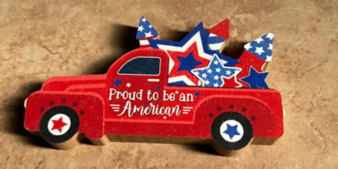 W060TL Proud to be an American Red White and Blue Truck