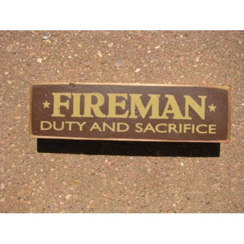 PBW990R - Fireman Duty and Sacrifice Wood Block