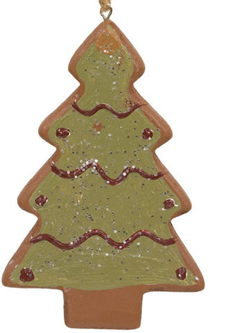 36661 antiqued wood Christmas Tree ornament