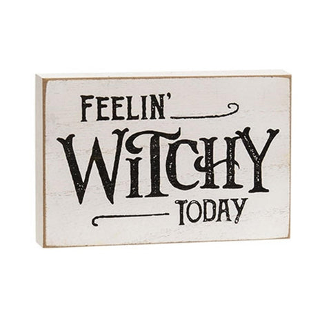 G37931W Feelin Witchy Today wood block