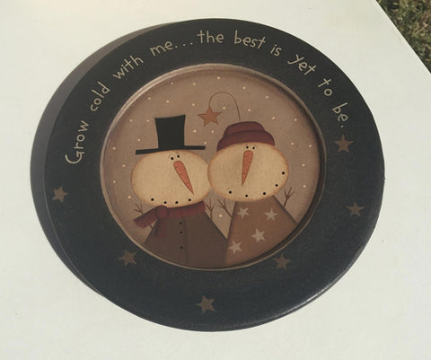 Wood Star Plate  31278  Grow cold with me... the best is yet to be