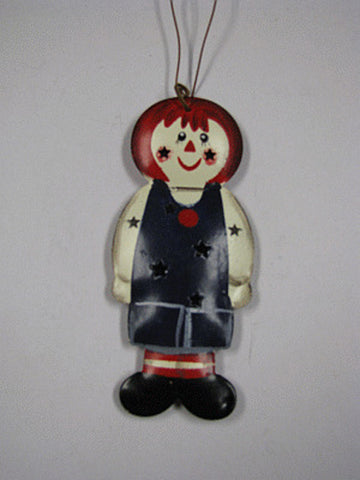 or313 - Raggedy Andy Metal Christmas Ornament