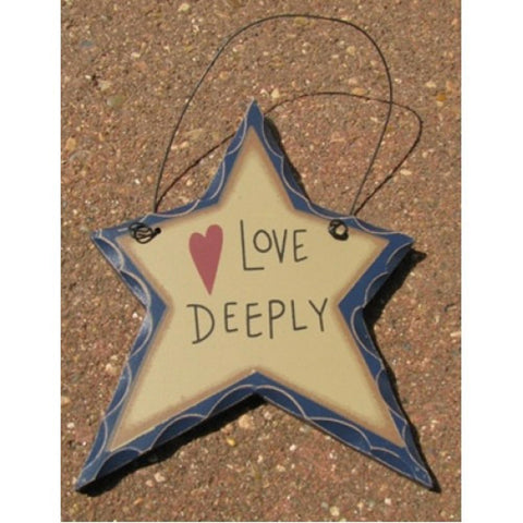 WD810 - Love Deeply wood star