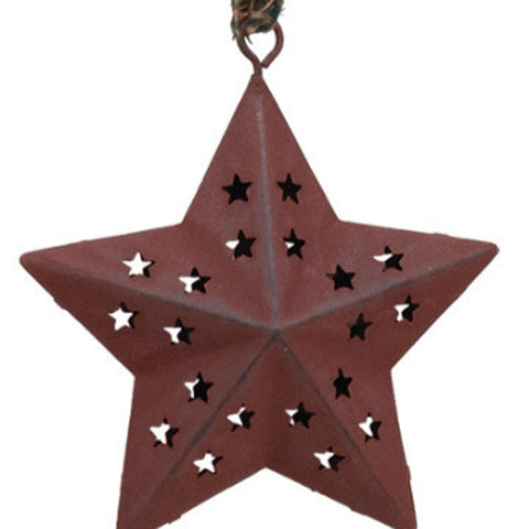 46333 cutout star burgundy ornament