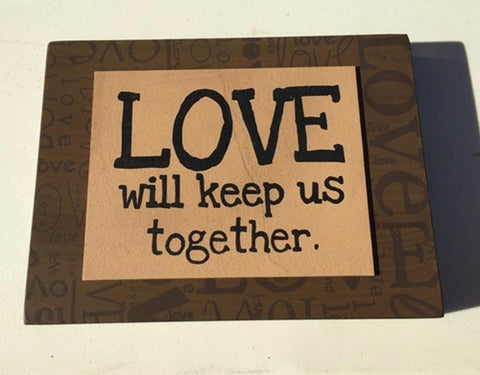 32509T  Love with Keep us Together Box Sign