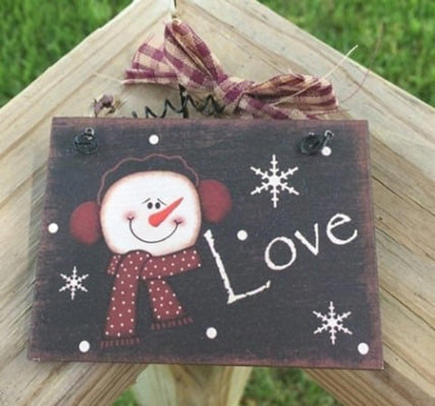 5780L - Love Snowman Sign