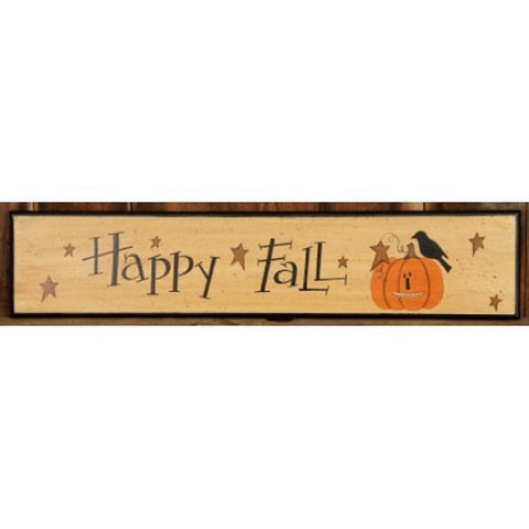 Primitive Wood Fall Sign 6W1194-Happy Fall Sign Door Board