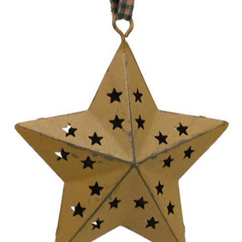 46333 cutout star mustard ornament