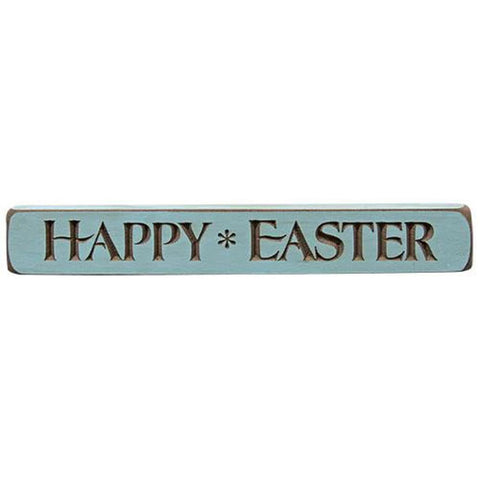 G8289 Happy Easter engraved wood block