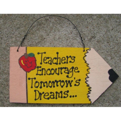 Teacher Gifts Wood Pencil #24 Teachers Encourage Tomorrow's Dreams
