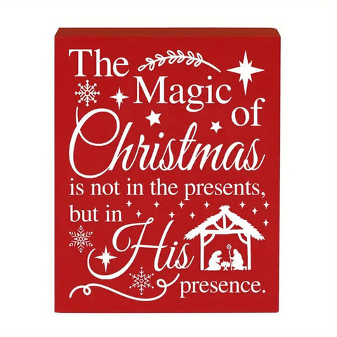 W011MR-0001853 The magic of Christmas is not in the presents wood box
