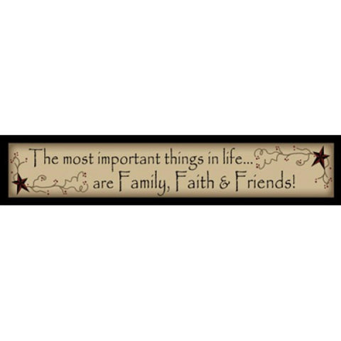 227TMI - The most Important things in life...are Faith Family Friends Wood Bloc