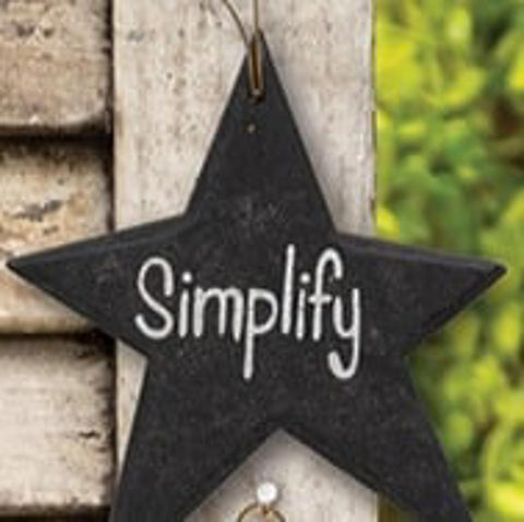 33093 Simplify star wood ornament