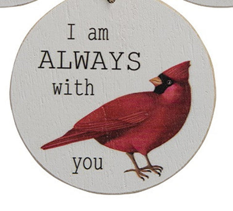 35575 I am always with you cardinal ornament