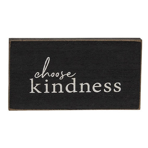 38531bk - choose kindness distressed wood block