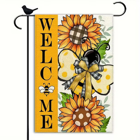 UA1860976 Sunflower Bee Spring/Summer Garden Flag, Double-Sided