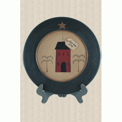 31700 Just Keep Going Tag Saltbox House Wood Plate