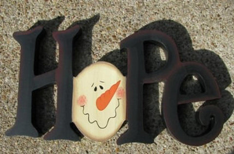 11653H - Hope wood Snowman Block